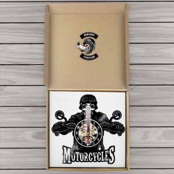 Horloge murale the skull biker