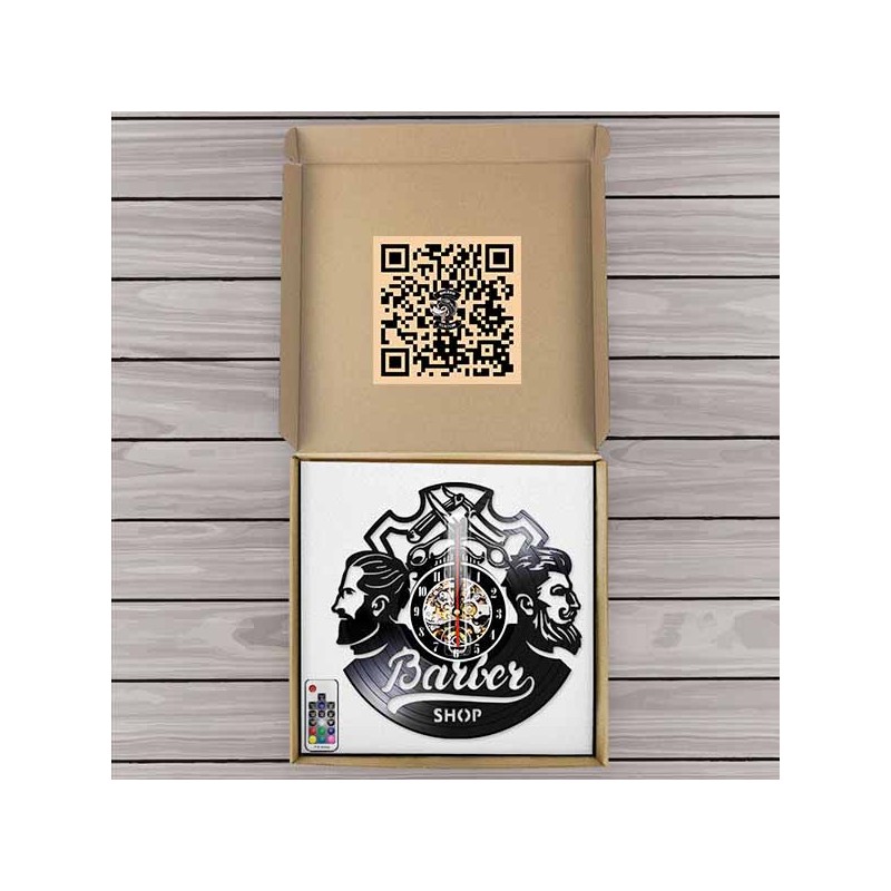 Bikers-Custom : Horloge murale barber shop 2