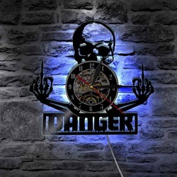 Bikers-Custom : Horloge murale squeleton