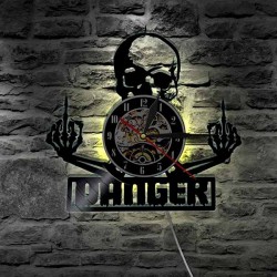Bikers-Custom : Horloge murale squeleton