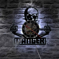 Bikers-Custom : Horloge murale squeleton