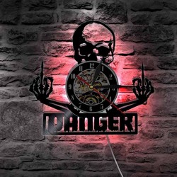 Bikers-Custom : Horloge murale squeleton