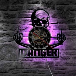 Bikers-Custom : Horloge murale squeleton