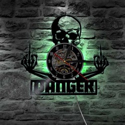 Bikers-Custom : Horloge murale squeleton