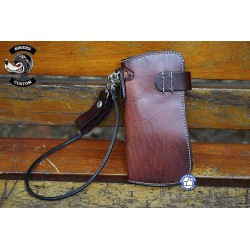 Bikers-Custom : Portefeuille cuir biker indian skull