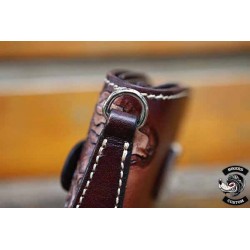 Bikers-Custom : Portefeuille cuir biker indian skull