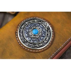 Bikers-Custom : Portefeuille cuir biker Ethnic style