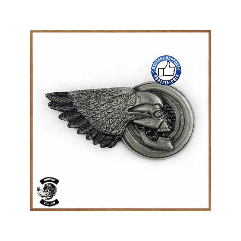 Bikers-Custom : Boucle de ceinture biker eagle whells