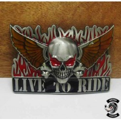 Boucle de ceinture biker live to ride