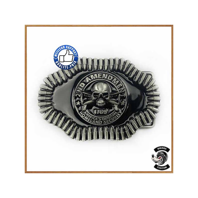 Bikers-Custom : Boucle de ceinture biker 2 nd amendment