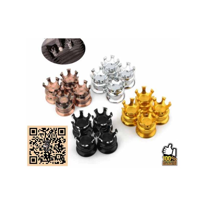 Bikers-Custom : CACHES BOULONS DE CULASSE COURONNE POUR HARLEY DAVIDSON
