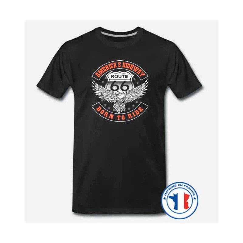 Bikers-Custom : T shirt biker born to ride