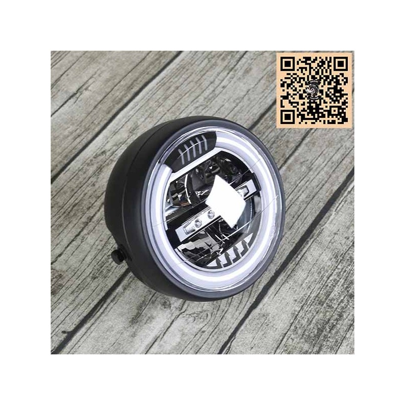 Bikers-Custom : Phare universel Vspeed bombing daymaker 6.8