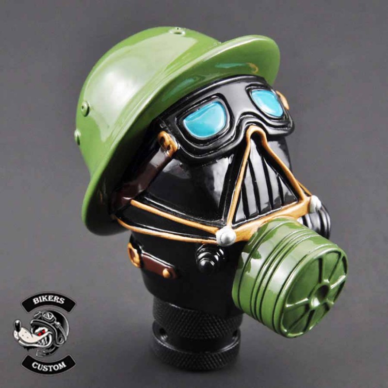 Bikers-Custom : Pommeau de vitesses tuning green mask