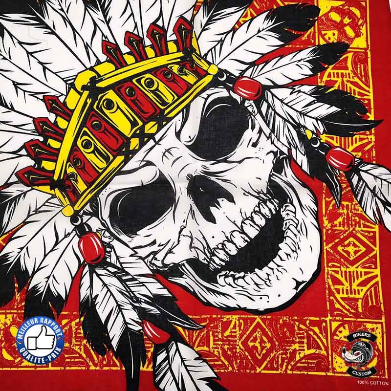 Bikers-Custom : Bandana biker skull indian
