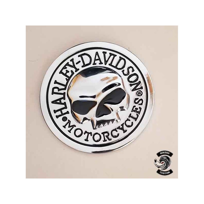 Bikers-Custom : Sticker, emblème Harley skull