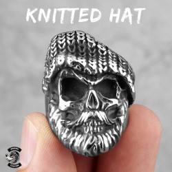 Bague biker knitted hat