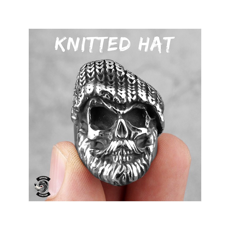 Bikers-Custom : Bague biker knitted hat
