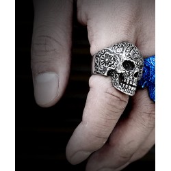 Bikers-Custom : Bague biker silver skull