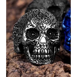 Bikers-Custom : Bague biker silver skull