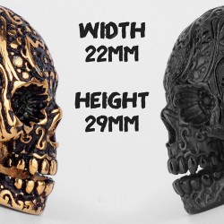 Bikers-Custom : Bague biker silver skull