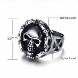 Bikers-Custom : Bague biker skull