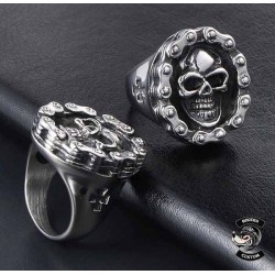 Bikers-Custom : Bague biker skull