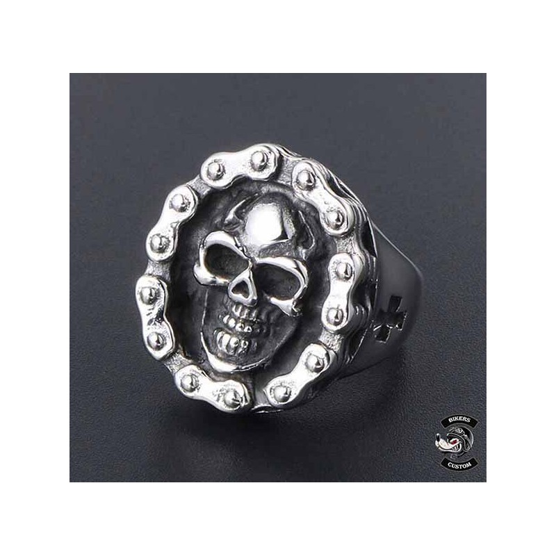 Bikers-Custom : Bague biker skull