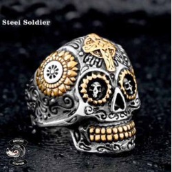 Bague bikers gold soldier