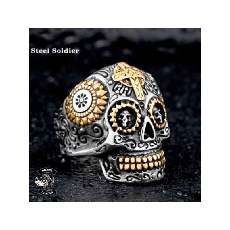 Bikers-Custom : Bague bikers gold soldier