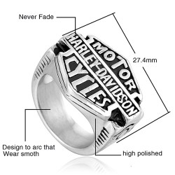Bikers-Custom : Bague bikers Harley Davidson Motorcycle