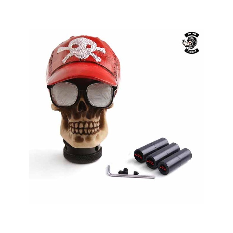 Bikers-Custom : Pommeau de vitesses skull cap