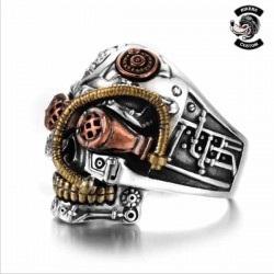 Bikers-Custom : Bague biker Steampunk