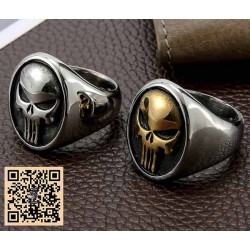 Bague biker Punisher