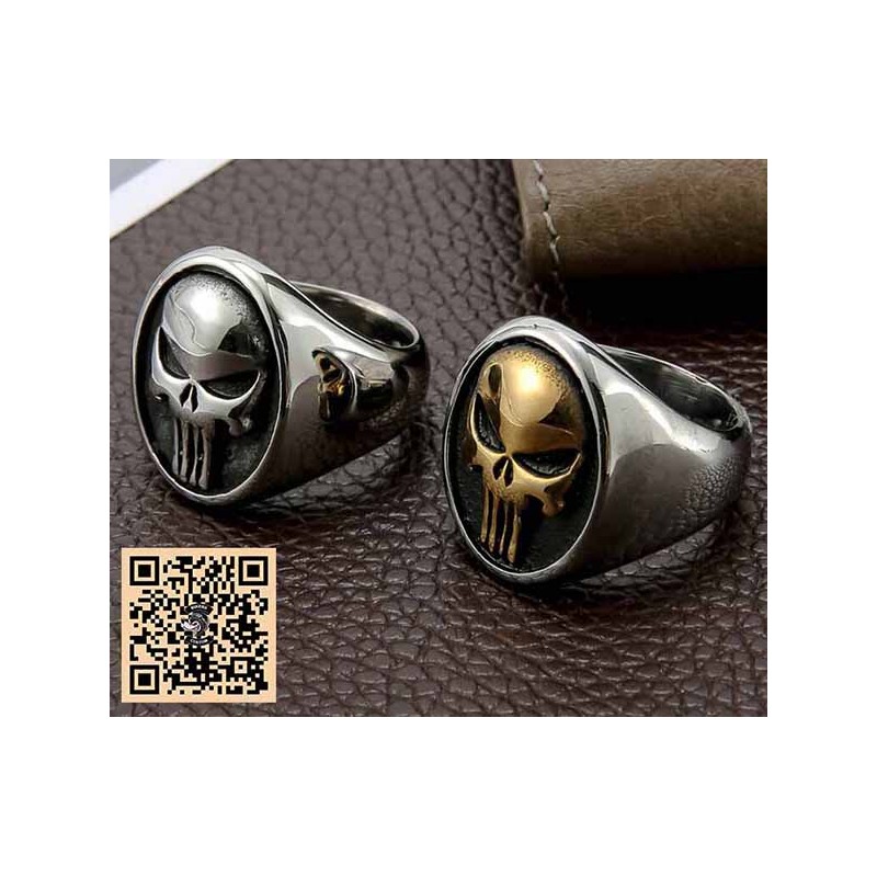 Bikers-Custom : Bague biker Punisher