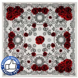 Bandana biker red roses