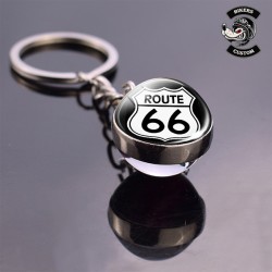 Porte clés route 66 globe