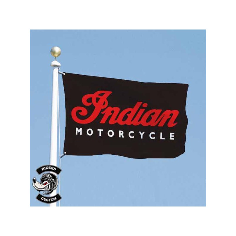 Bikers-Custom : Drapeau biker Indian Motorcycle noir