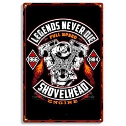 Plaque métal décorative Double Legend never die