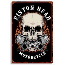 Plaque métal décorative Double Piston head