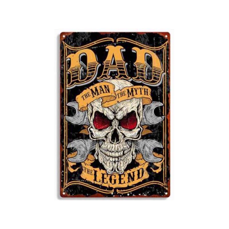 Bikers-Custom : Plaque métal décorative Dad