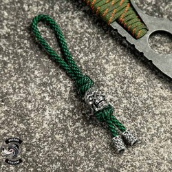Porte clés Skull vert/noir