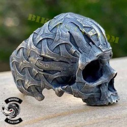 Bague biker skull ghost