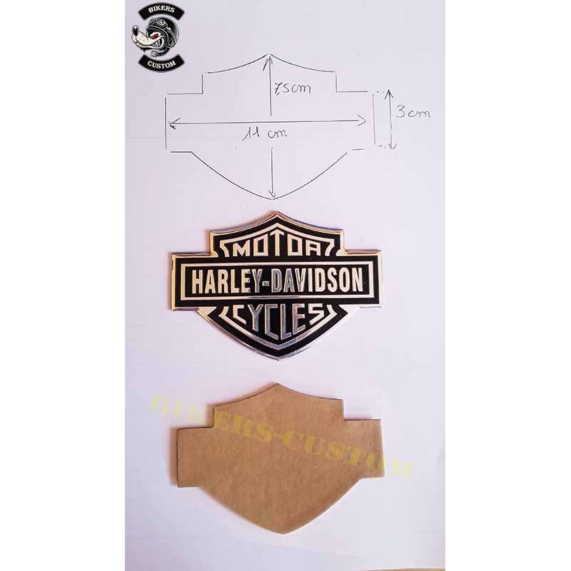 Bikers-Custom : Sticker, emblème Bar & Shield