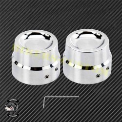 Bikers-Custom : Caches axe de roue avant Harley et custom