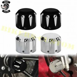 Caches axe de roue avant lines pour Harley et custom