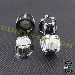 Caches axe de roue avant Towers pour Harley et custom