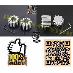 Caches axe de roue avant Vintage pour Harley et custom
