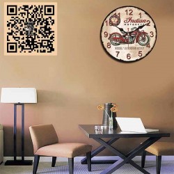 Bikers-Custom : Horloge murale Indian Motorcycle