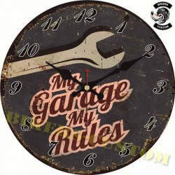 Horloge murale My Garage My Rules